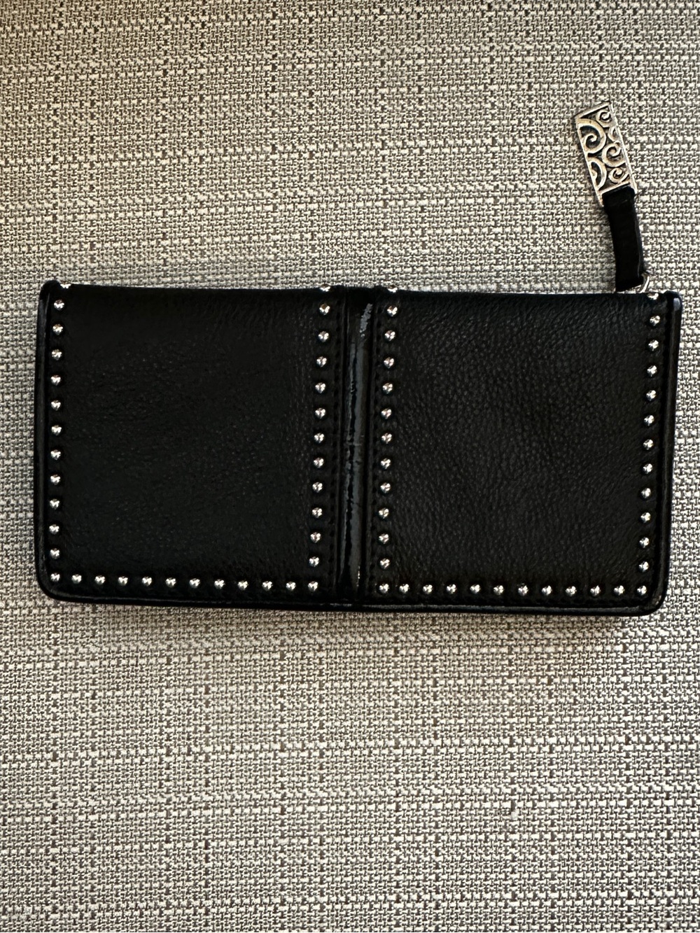 Brighton Black Leather Studded Wallet
